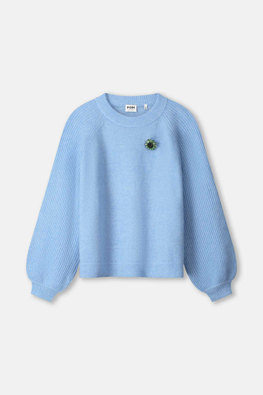 POM Amsterdam Pullovers TRUI - Sky Blue