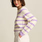 POM Amsterdam Pullovers TRUI - Striped Purple