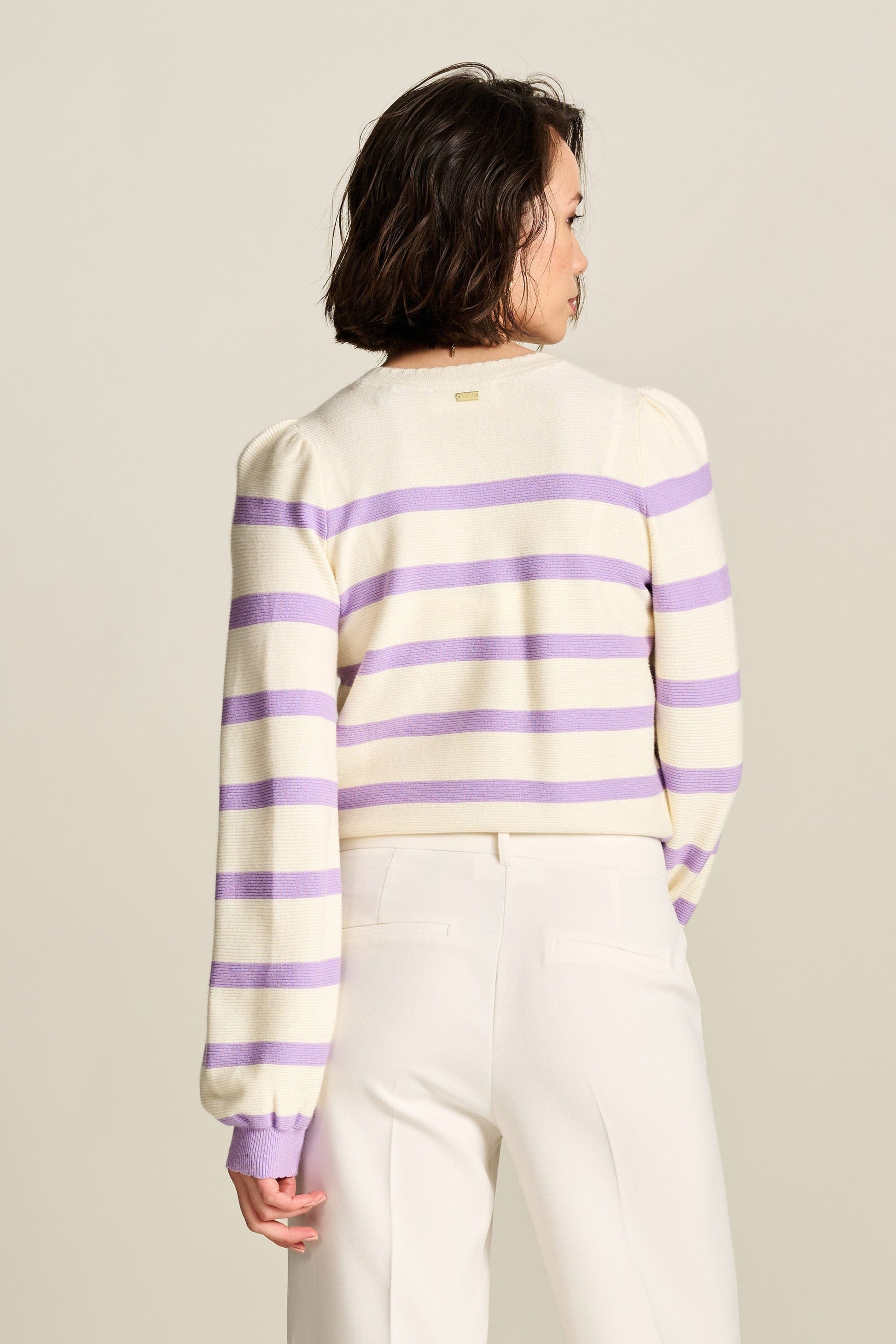 POM Amsterdam Pullovers TRUI - Striped Purple