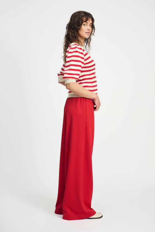 POM Amsterdam Pullovers TRUI - Striped Scarlet Red