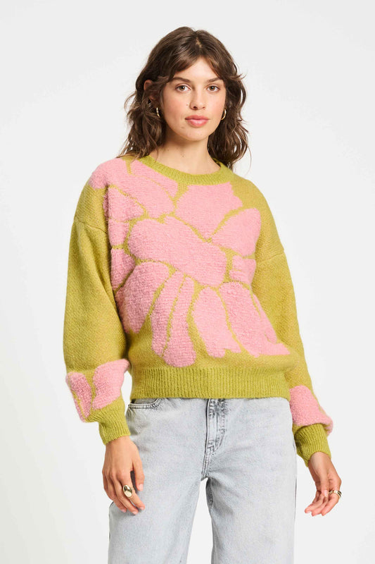 POM Amsterdam Pullovers Yellow / 34 TRUI - Garden Flower