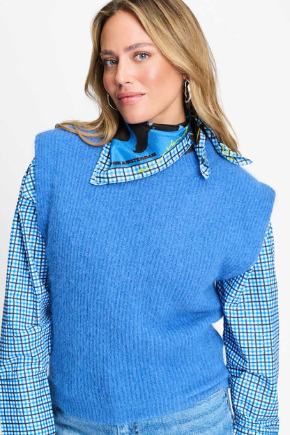 POM Amsterdam Scarves Blue / OS SHAWL - Maud The Studio