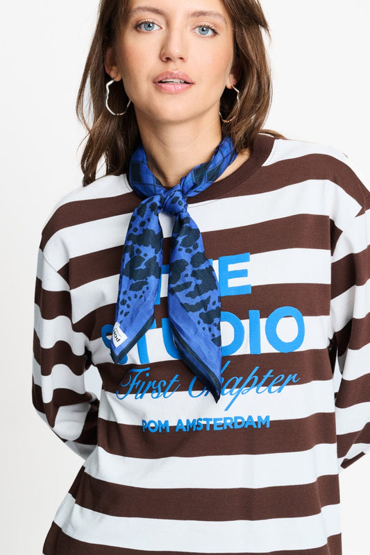 POM Amsterdam Scarves Blue / OS SJAAL - Maya Check Blue