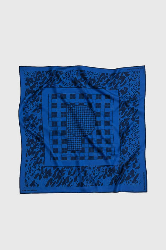 POM Amsterdam Scarves Blue / OS SJAAL - Maya Check Blue