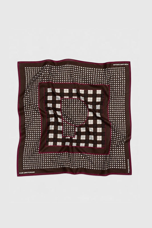 POM Amsterdam Scarves Brown / OS SJAAL - Maya Check Brown