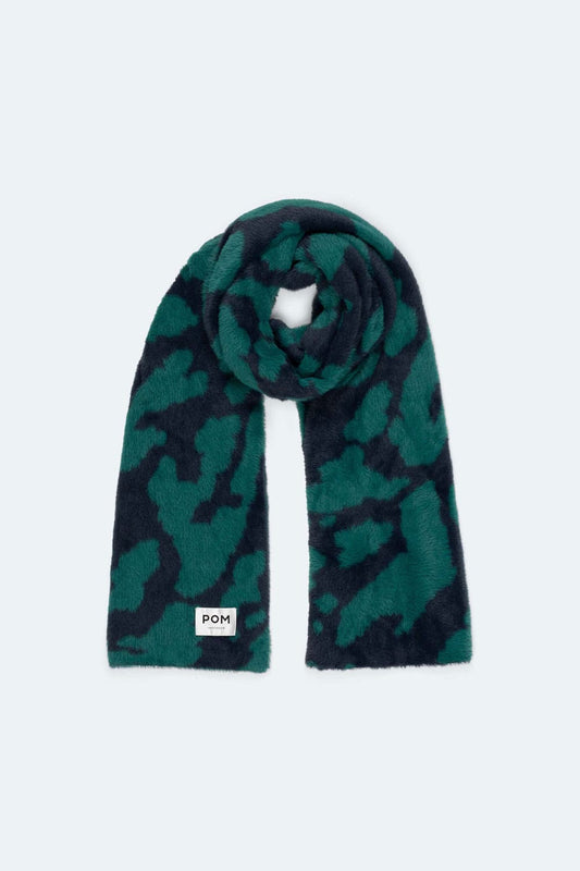 POM Amsterdam Scarves Green / OS SJAAL - Lou Animal Teal Green