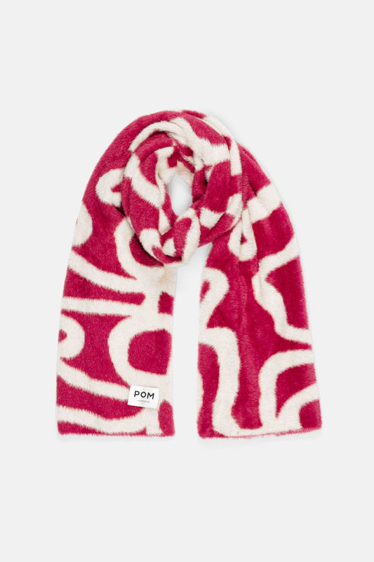 POM Amsterdam Scarves Red / OS SJAAL - Lou Bow Burgundy Red