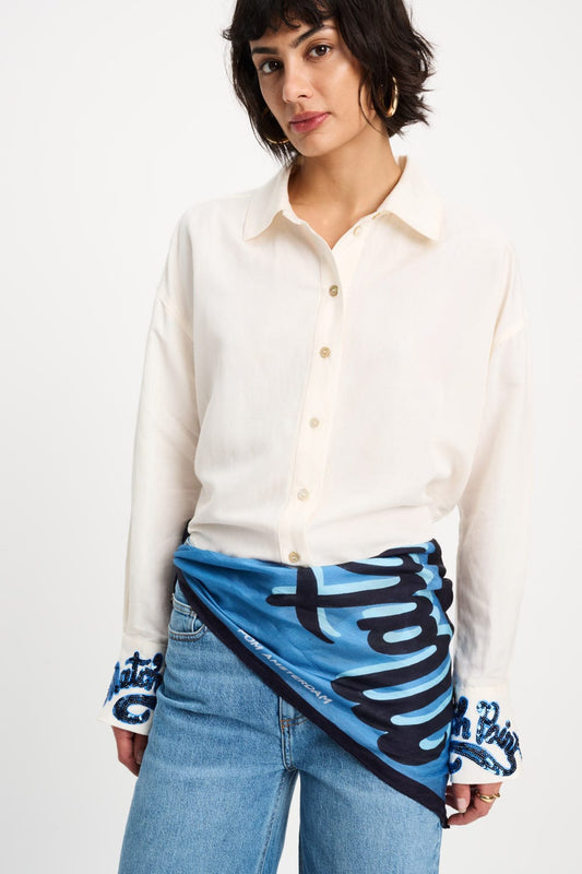 POM Amsterdam Shawls Blue / OS SHAWL - Matchpoint Blue