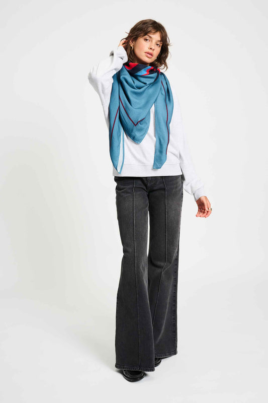 POM Amsterdam Shawls Blue / OS SJAAL - Bisous