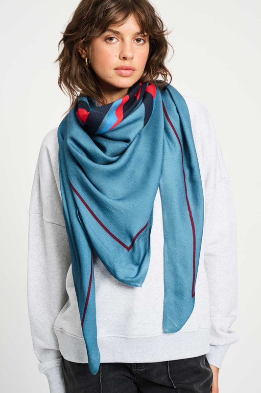 POM Amsterdam Shawls Blue / OS SJAAL - Bisous