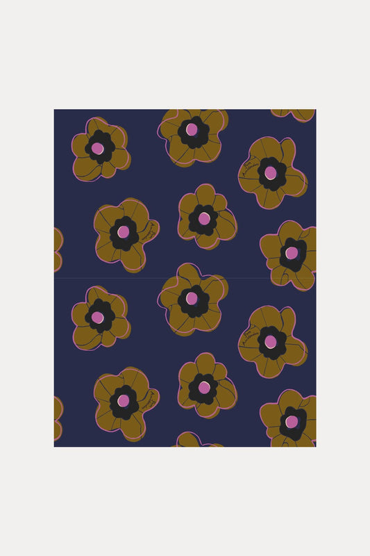 POM Amsterdam Shawls Blue / OS SJAAL - Fleurs Parfaites