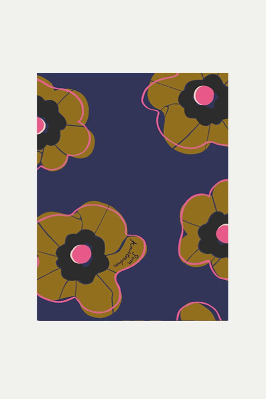 POM Amsterdam Shawls Blue / OS SJAAL - Fleurs Parfaites