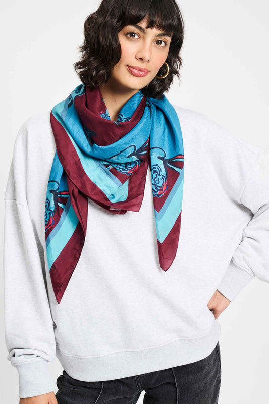 POM Amsterdam Shawls Blue / OS SJAAL - Mystic Dinner