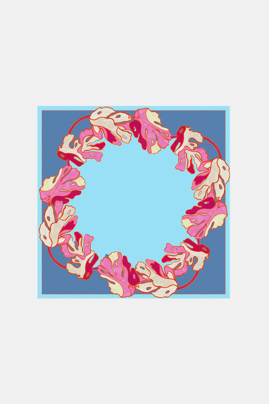 POM Amsterdam Shawls Blue / OS SJAAL - Urban Flora Blue Petite