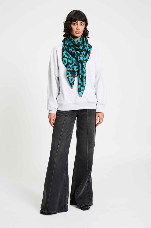 POM Amsterdam Shawls Blue / OS SJAAL - Wild Flowers Blue