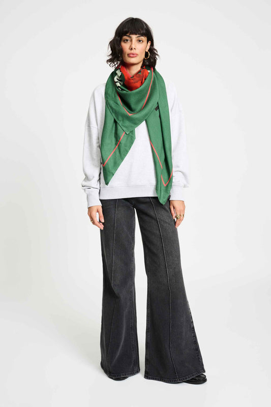 POM Amsterdam Shawls Green / OS SJAAL - Lucky Pepper