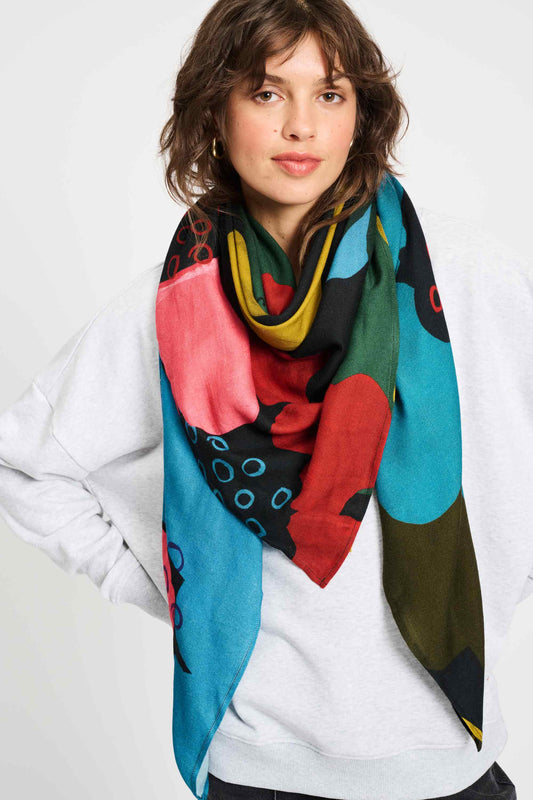 POM Amsterdam Shawls Multi colour / OS SJAAL - Autumn Garden