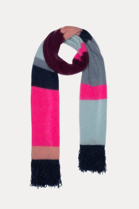 POM Amsterdam Shawls Multi colour / OS SJAAL - Brushed Stripes Blue