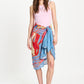 POM Amsterdam Shawls Multi colour / OS SJAAL - Urban Flora Stripes Linen