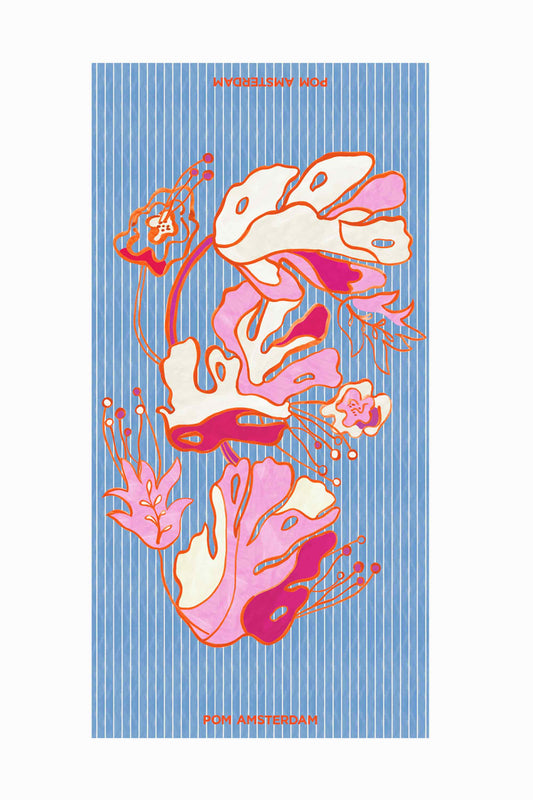 POM Amsterdam Shawls Multi colour / OS SJAAL - Urban Flora Stripes Linen