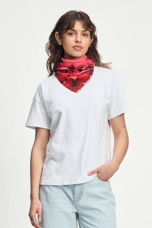 POM Amsterdam Shawls Pink / OS SJAAL - Raspberry Bouquet