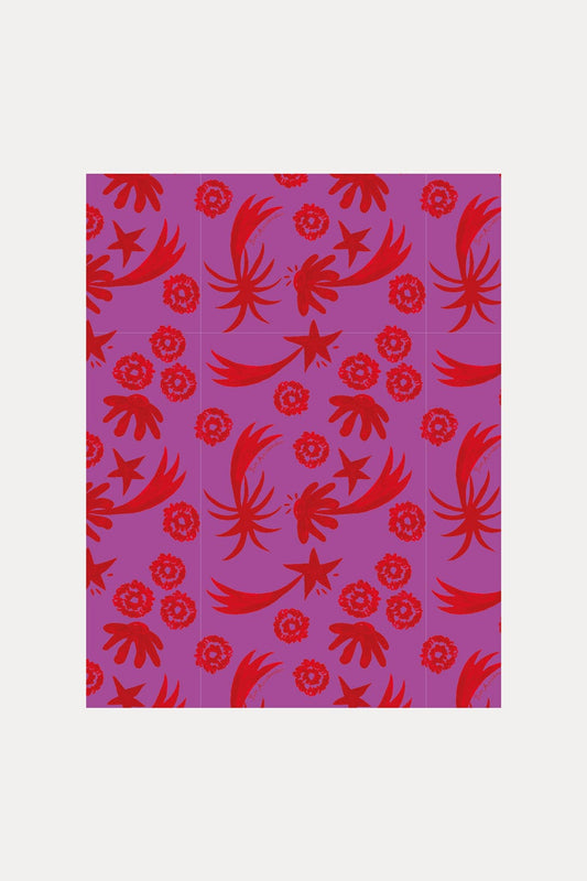 POM Amsterdam Shawls Pink / OS SJAAL - Splashing Fireworks