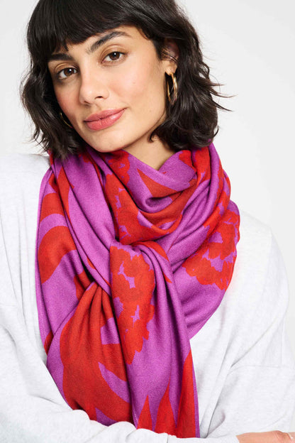 POM Amsterdam Shawls Pink / OS SJAAL - Splashing Fireworks
