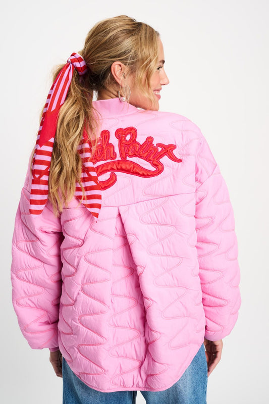 POM Amsterdam Shawls Pink / OS SJAAL - Stripe Bright Rose