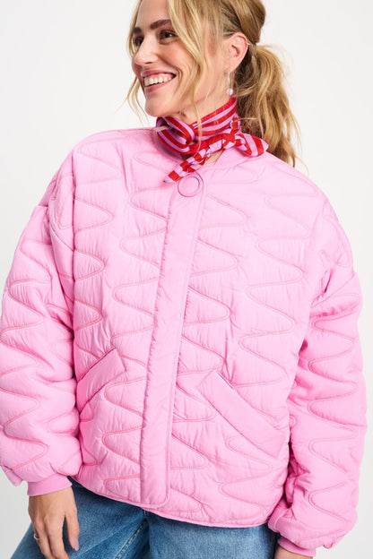 POM Amsterdam Shawls Pink / OS SJAAL - Stripe Bright Rose