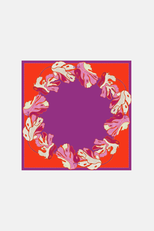 POM Amsterdam Shawls Purple / OS SJAAL - Urban Flora Purple Petite