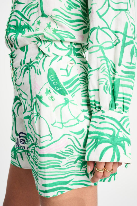 POM Amsterdam Shorts SHORT - Beach Vibes Linen