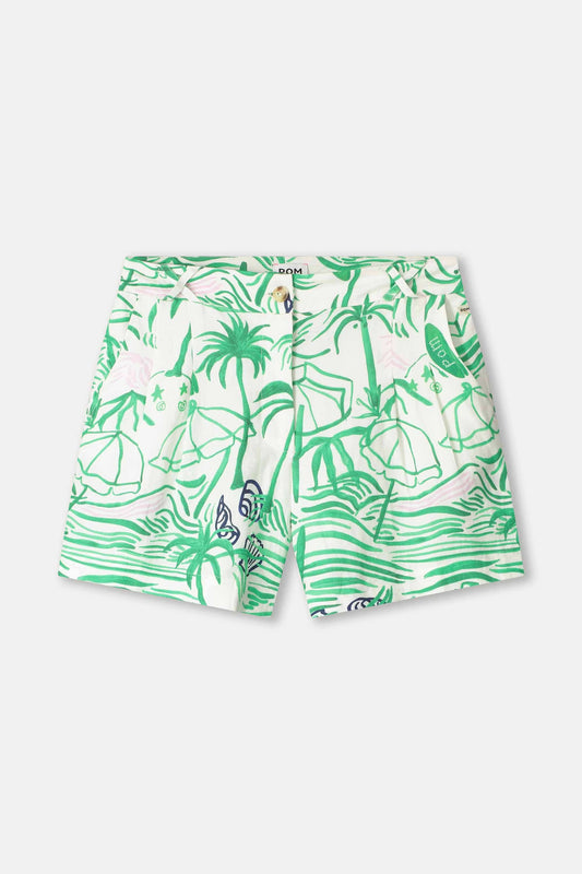 POM Amsterdam Shorts SHORT - Beach Vibes Linen