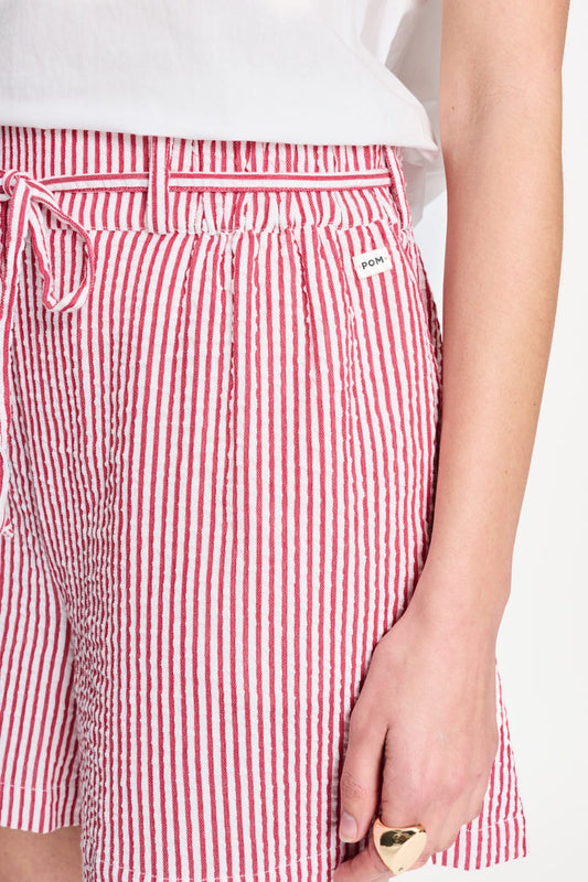 POM Amsterdam Shorts SHORT - Seersucker Red White