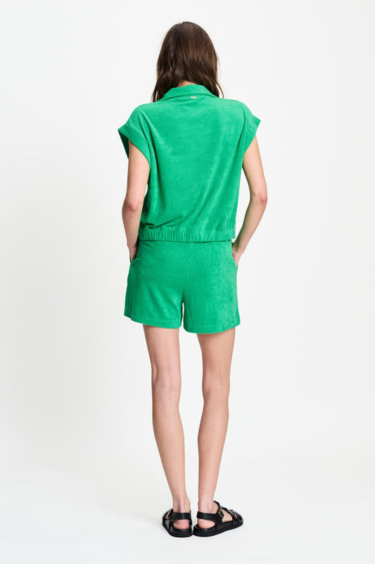 POM Amsterdam Shorts SHORT - Terry Palm Green