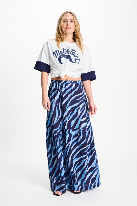 POM Amsterdam Skirts Blue / 34 SKIRT - Animal Blue