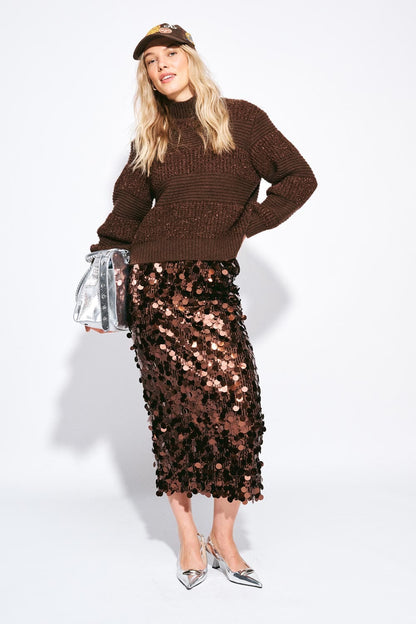 POM Amsterdam Skirts Brown / 34 ROK - Lina Chocolate Brown