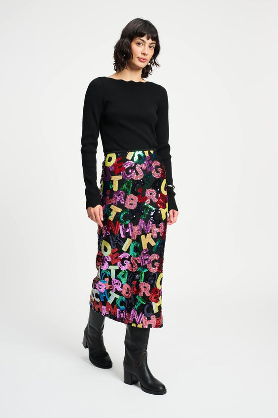 POM Amsterdam Skirts Multi colour / 34 ROK - Splashing Letters