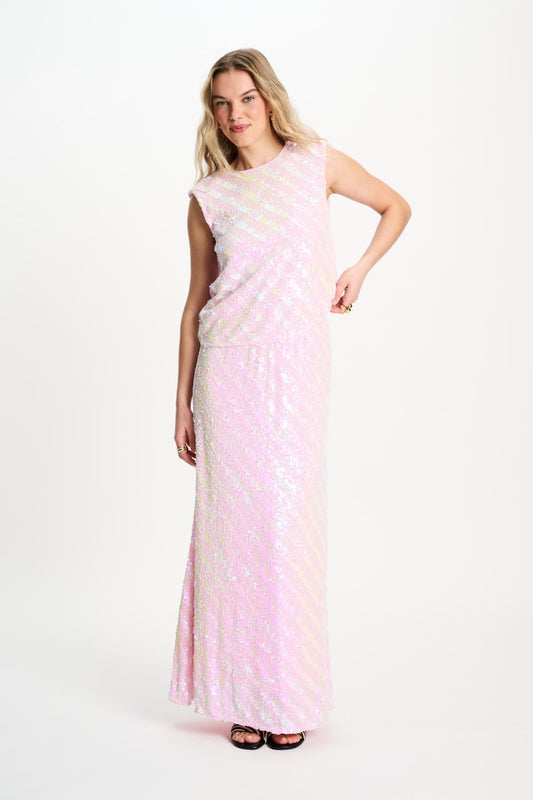 POM Amsterdam Skirts Pink / 34 ROK - Sequins Shell Pink