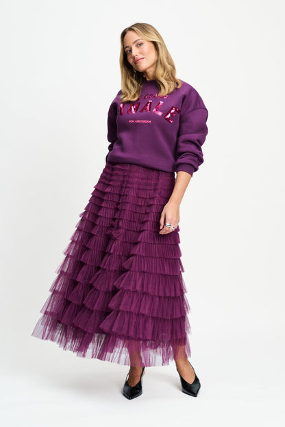 POM Amsterdam Skirts Purple / 34-36 ROK - Bella Dark Plum