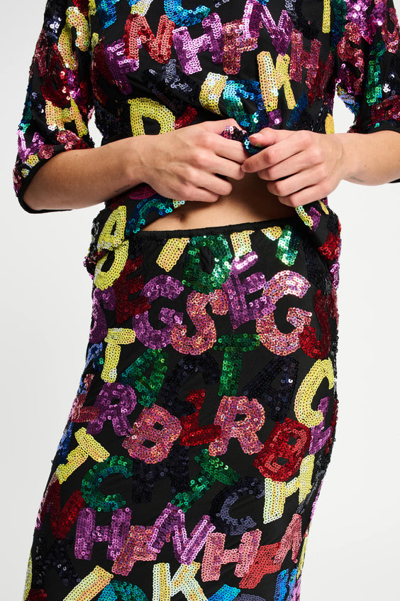 POM Amsterdam Skirts ROK - Splashing Letters