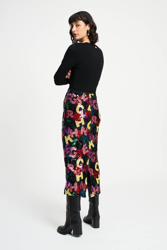 POM Amsterdam Skirts ROK - Splashing Letters