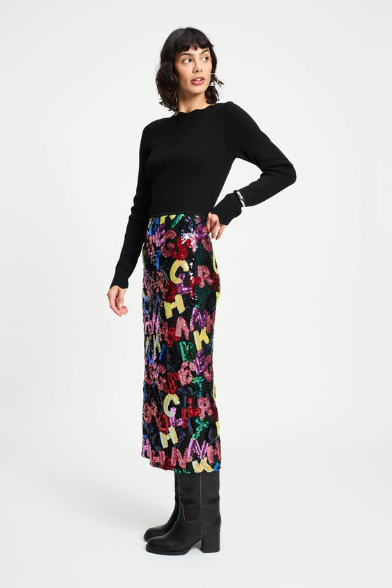 POM Amsterdam Skirts ROK - Splashing Letters