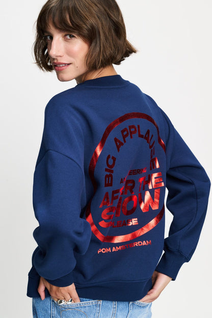 POM Amsterdam Sweaters Blue / 34 SWEATER - Sophie Big Applause