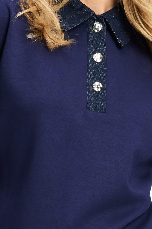POM Amsterdam Sweaters SWEATER - Becky Eternal Blue