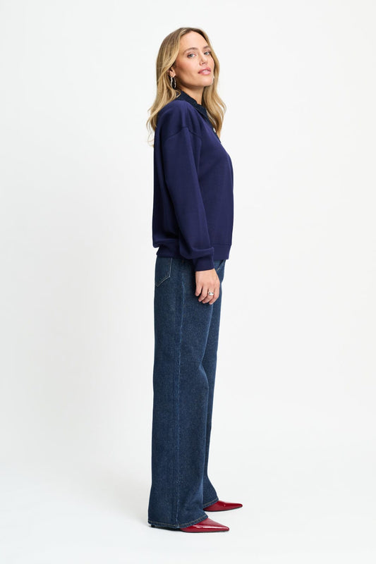 POM Amsterdam Sweaters SWEATER - Becky Eternal Blue