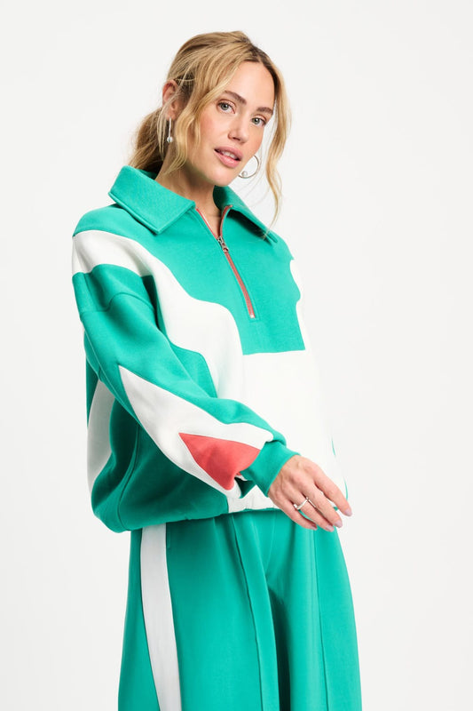 POM Amsterdam Sweaters SWEATER - Colourblock Game On