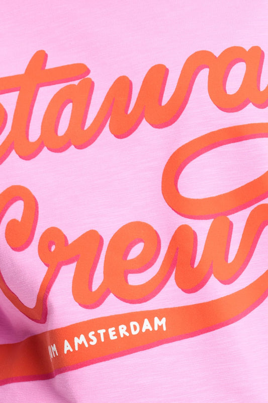 POM Amsterdam Sweaters SWEATER - Getaway Crew Pink