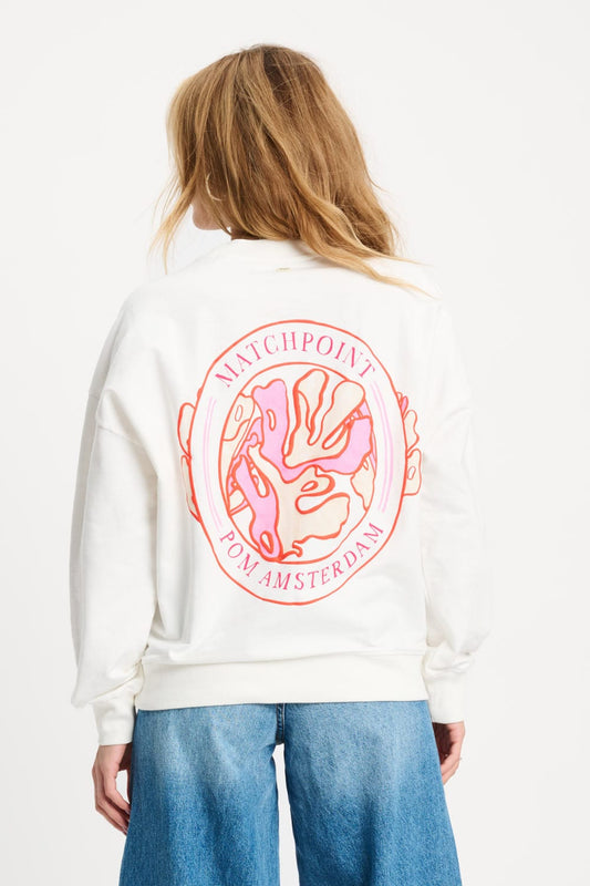 POM Amsterdam Sweaters SWEATER - Matchpoint White