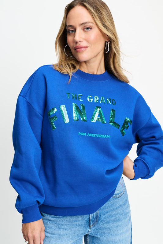 POM Amsterdam Sweaters SWEATER - Sophie The Grand Finale Cobalt Blue