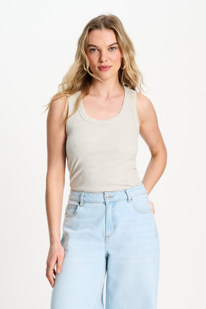 POM Amsterdam Tops Grey / 34 TANKTOP - Rue Grey Melange